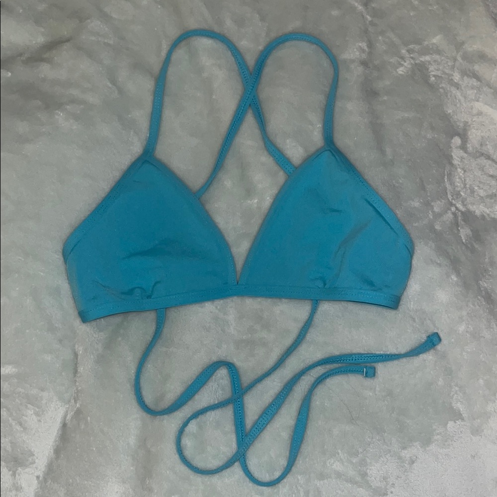 Jolyn Size Large Hawaii Blue Triangle Bikini Top